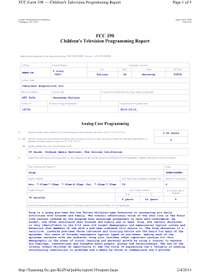 FCC Form 398 — Children's Television Programming Report