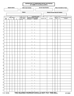 New York Workers' Compensation Billing Form