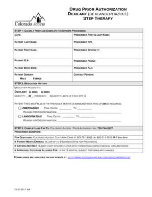Drug Prior Authorization Form