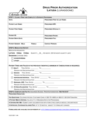 Drug Prior Authorization Form