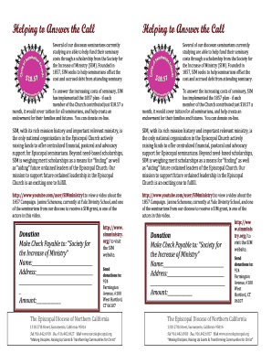 SIM Seminary Scholarship Donation Form