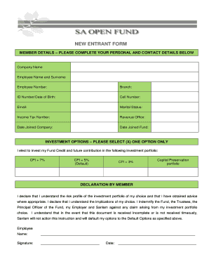 Employee Pension Fund Enrollment Form