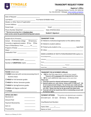 Transcript Request Form