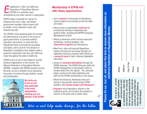 California Federation of Republican Women Membership Form