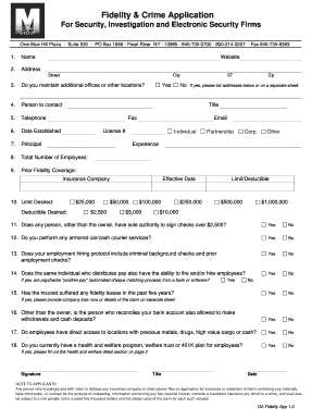 Fidelity & Crime Application