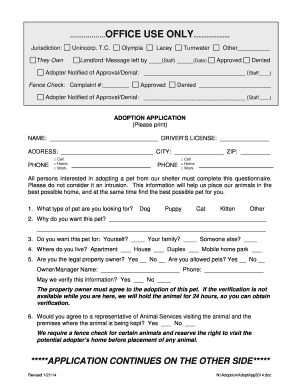Pet Adoption Application