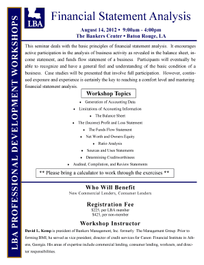 Financial Statement Analysis S - lbaorg