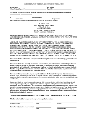 Authorization to Disclose Health Information