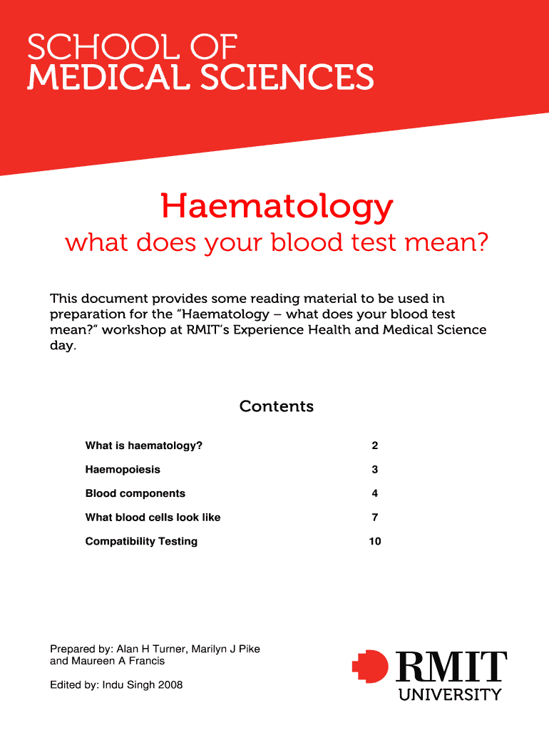 Fillable Online what does your blood test mean Fax Email Print pdfFiller