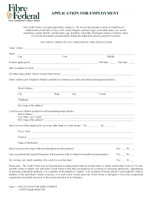 Employment Application Form
