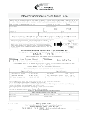 Telecommunication Services Order Form