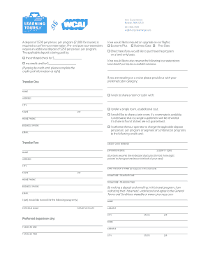 Travel Program Enrollment Form