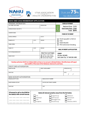 NAHU and UAHU Membership Application