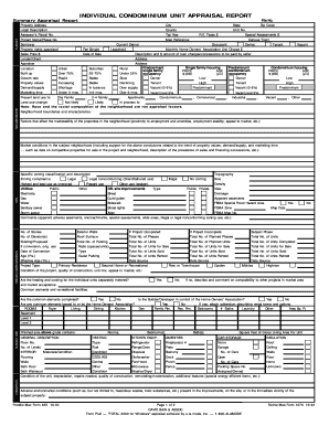 Individual Condominium Unit Appraisal Report