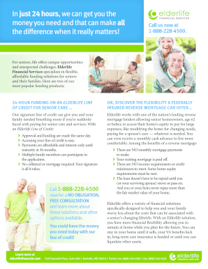 Elderlife Financial Services Application Form