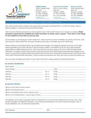 Pre-participation Physical Examination Form