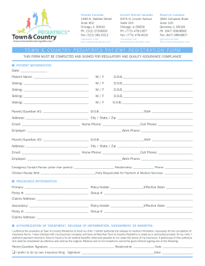 Town & Country Pediatrics Patient Registration Form