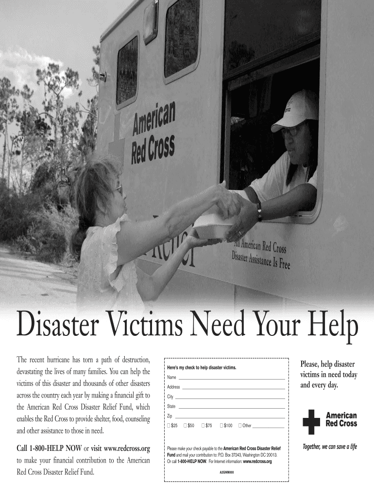 Fillable Online Disaster Victims Need Your Help AEF Fax Email Print