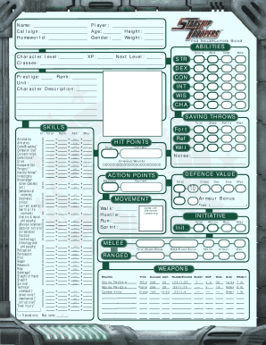 Character Sheet Template