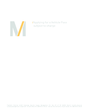 Vehicle Pass Application Form
