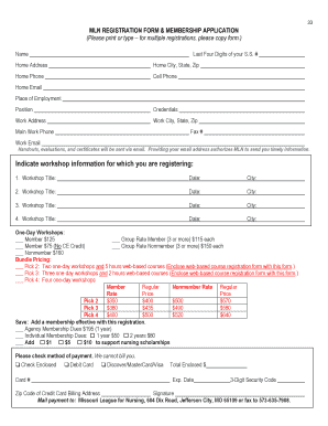 MLN Registration Form & Membership Application