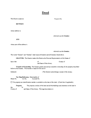 New Jersey Property Deed