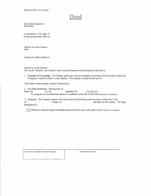 New Jersey Deed of Sale Without Covenants