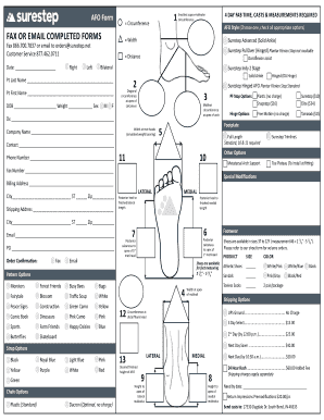 AFO Form 1 for Orthotic Device Order