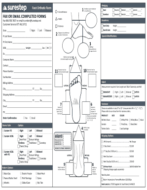 Foot Orthotic Form