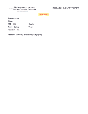 Research Summary Report