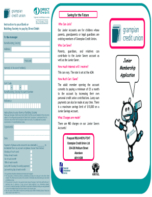 Junior Savings Account Application