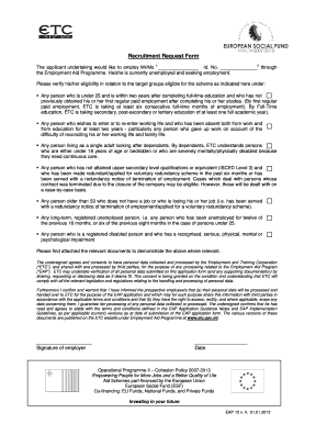 Recruitment Request Form