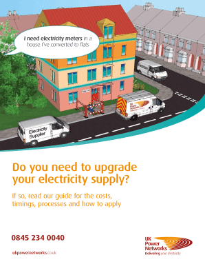 UK Power Networks Electricity Meter Upgrade Application