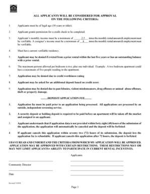 Rental Application Form