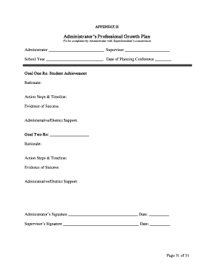 Administrator Professional Growth Plan