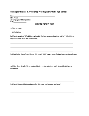 AP Language and Composition Reading Guide