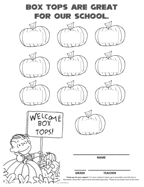 Box Tops Collection Form
