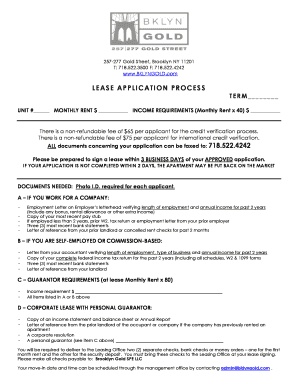 New York Residential Lease Application