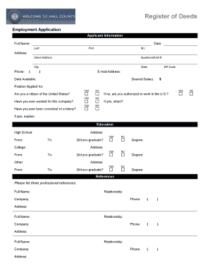 Employment Application Form