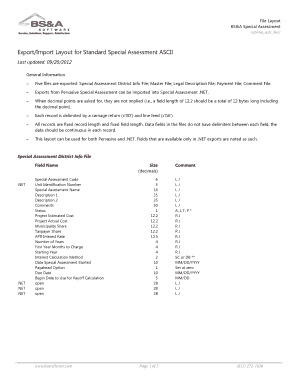 BS&amp;A Special Assessment