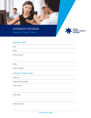 Internship Program Employer Project Proposal