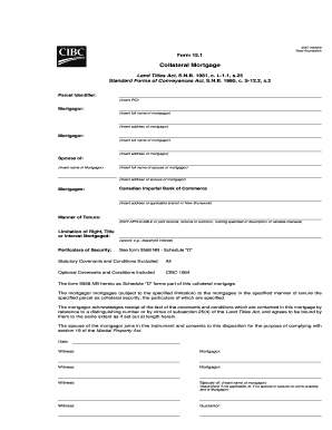 New Brunswick Collateral Mortgage Form