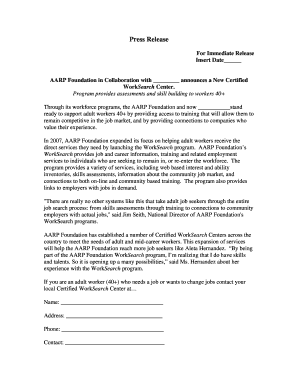 AARP Foundation WorkSearch Center Announcement