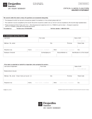 Critical Illness Claim Form