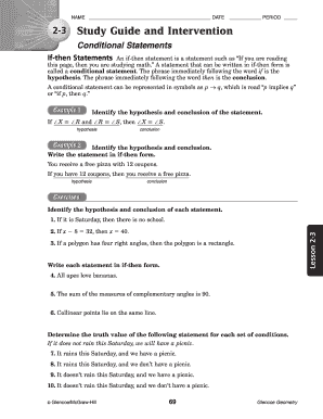 Conditional Statements Study Guide