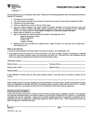 ACBD Prescription Claim Form