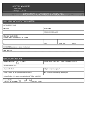 College Application Form