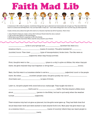 Faith Mad Lib