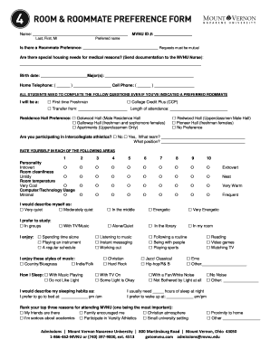 MVNU Student Housing Application Form