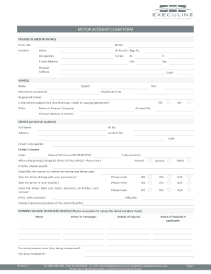 Motor Accident Claim Form